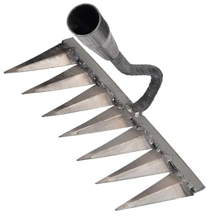 7 Denti Rastrello Per Diserbo - Rastrello Giardino Metallo Rastrello, Rastrello Per Foglie, Zappa Diserbo Rastrello, Zappa Rastrello Diserbo,Strumento Per Diserb Rastrello Da Diserbo Zappa Per Erbacce