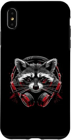iPhone XS Max Raccoon DJ Headphones Case