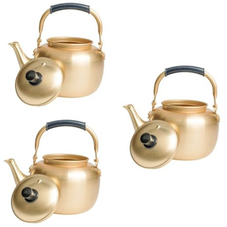 Cabilock 3 Pz Bollitore Per Vino Di Riso Stufa Portatile Bollitore Per Tè Vino Bollitore Coreano Bollitore Per Il Tè Teiera Per Acqua Bollita Piano Cottura Per Caffettiera Campo Yellow