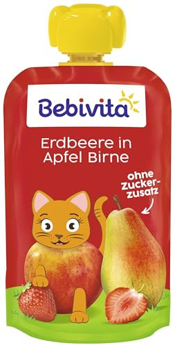 Bebivita Erdbeere in Apfel Birne, 120 g 6er Pack (6x120g)
