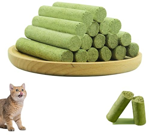 Kattgräspinnar 220 g frystorkat kattgräs mellanmål, kattgräs, bitpinnar kattmynta pinne tuggleksak katt för tandvård tandrengöring hårbollsborttagning ökar aptiten