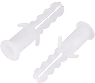 Tasselli a muro, tasselli grezzi, viti for impieghi gravosi, 150 pezzi 6 mm x 30 mm, tasselli a muro for tubi di espansione in plastica, colonne, ancoraggi for calcestruzzo, bianchi for applicazioni f