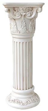 BSKJMMP Roman Column Pillar Wedding Decorative White Classical Garden Pedestal for Planters Injection Molding Statue Stand Indoor Outdoor Event (24.5x24.5x66cm)