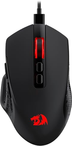 Redragon M695 Souris Gamer Filaire 24000 DPI 7 Boutons Noir | Souris gamer filaire 24000 DPI maximum optique 7 boutons programmables prise ergonomique naturelle logiciel support DPI noir