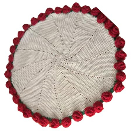 Dasbsug Manta artística de ganchillo con ramo de rosas de acrílico, 2 en 1, para decoración del hogar, proyectos creativos, hecha a mano, ramo de rosas