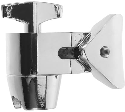 Totority Abrazadera de Metal Color Plata para Montaje de Batería sin Taladro, Integración Flexible para Soporte de Platillos y Soporte de Bombo en Conjuntos de Jazz