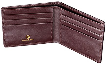 Cronus & Rhea® | Luxus Geldklammer aus exklusivem Leder (Ladon) | Kartenhalter - Kartenetui - Geldbeutel - Geldbörse | Echtleder | Mit eleganter Geschenkbox | Herren - Damen (Dunkelbraun)