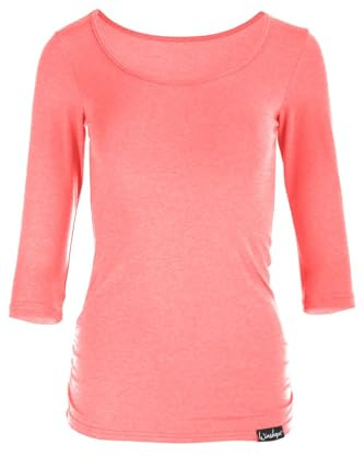 WINSHAPE Damen Ws4 3/4-arm Shirt, Neon-coral, S EU