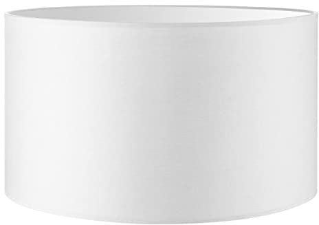 Home Sweet Home Moderner Lampenschirm Bling | Zylinder |40/40/22cm | Weiß | Stoff-Lampenschirm aus Baumwolle | für E27 Lampenfassung | RoHS-geprüft | geeignet für Stehleuchte