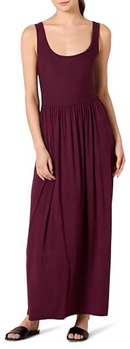 Amazon Essentials Women's Tank Waisted Maxi Dress (Available in Plus Size), Burgundy, XX-Large