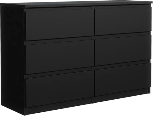 meble masztalerz Commode 140 cm, 6 tiroirs Noir