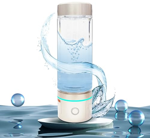 TMGJShd Tasse Riche en hydrogène Portable, Bouteille d'eau Riche en hydrogène avec Technologie PEM et SPE, jusqu'à 3000-4500PPB, générateur d'eau Riche en hydrogène Portable avec Recharge USB.