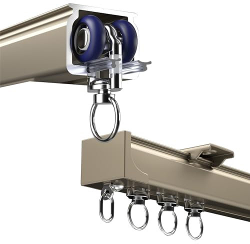 Kit Di Binari Per Tende Scorrevoli In Alluminio, Binario Di Lusso Per Soffitto, Guida Con Cuscinetto Universale, 40kg Carichi Pesanti, Montaggio A Parete O A Soffitto, Per Tende Divisori