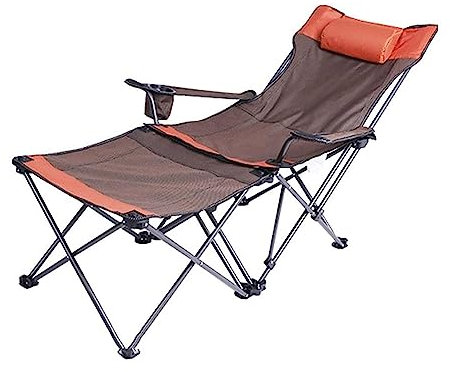 MOBAAK Campingstuhl Klappstuhl 2-in-1-Campingstuhl Mit Fußstütze, Klappbarer Liegesitz Für Strand, Angeln, Picknicks, Wandern Strandstuhl Camping Stuhl (Color : B, Size : 58 * 38 * 168cm)