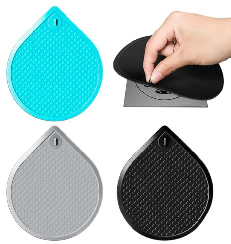 Philbinden Badewannenstopfen, 15,2 cm, extra groß, Badewannen-Ablaufstopfen, universeller Silikon-Abflussstopfen für Küche, Badezimmer, Badewanne, Waschbecken, Abflüsse (3 Stück, Schwarz Grau Blau)