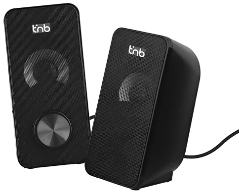 T'nB - Altavoces para PC, 2 x 3 vatios RMS, compatible con PC y Mac, color negro