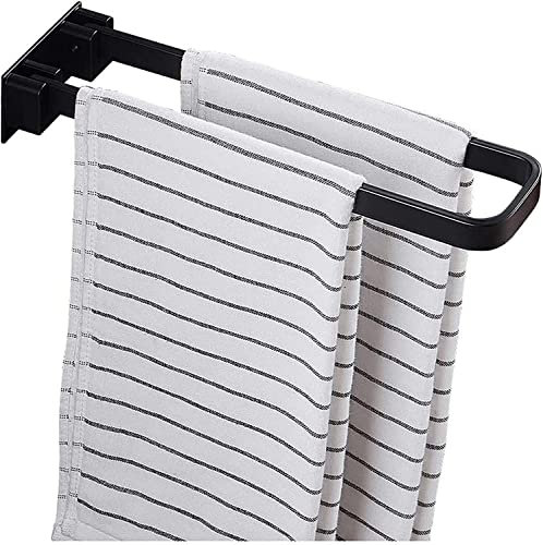 Handtuchhalter Handtuchstangen Aluminium-Handtuchhalter Multifunktions-Faltbarer Wand-Badezimmer-Handtuchhalter Bilateraler Handtuchständer Badezimmer-Handtuchregal