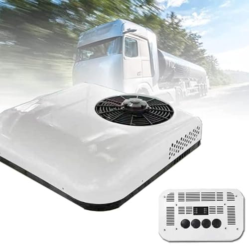 FANYING 12v/24v Dc Air Conditioner/Ultra-Thin Car Roof Air Conditioner Is Applicable to Minivans, Off-Road Vehicles, Pickups, Trucks, Agricultural Vehicles, Excavators,White-12V