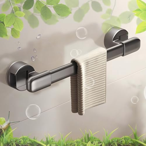 Barre De Serviettes De Bain À Ventouses, Porte-Serviettes sans Perçage, Support Mural pour Serviettes De Bain, Salle De Bain Et Douche(21cm/8.27in)