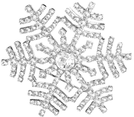 ROMISBABA Schneeflocken Brosche Metalllegierung Sicherheitsnadel Strass Anstecknadel Dekorative Modeschmuck Für Kleidung Hut