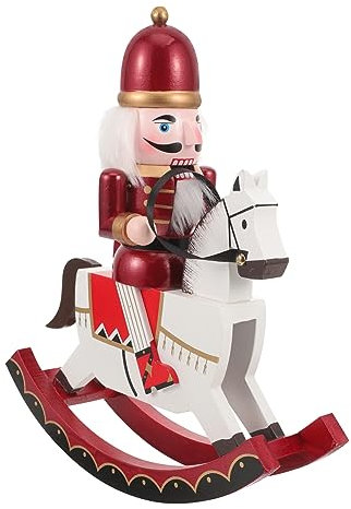 GRADENEVE Holz-nussknacker Figur Weihnachtsdeko Aus Hochwertigem Holz Handgefertigter Traditioneller Nussknacker Soldat Mit Pferd Für Festliche Anlässe Und Dekorationen