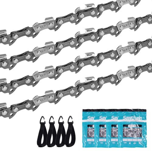ONEVAN 4er Pack Sägeketten 35 cm, 3/8 56 TG 1,3 mm Hartmetall Sägekette Kettensäge Kette, Universal Ersatzkette für ONEVAN, Makita, Einhell, Bosch, Oregon, Husqvarna (40 cm (16 Zoll))