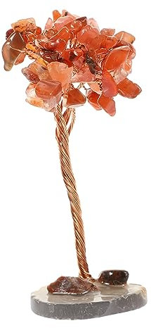 Ciieeo Kristallbaum Deko Roter Achat Tischdeko Feng Shui Lebensbaum Geschenk Wohnkultur Stilvoll Schlafzimmer Wohnzimmer Esoterik Dekoration