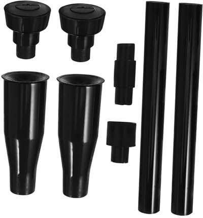 FONDOTIN 8stücke Springbrunnenköpfe Für Garten Und Teich Düsenset Mit Statuendüsen Und Springbrunnenpumpenkopf Für Wasserspiele Ersatzadapter Für Springbrunnendüse Schwarz