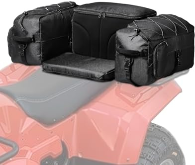 VEVOR ATV bakre förvaringsväska, 74 l ATV bakre lastväska med kylisolerad väska, 600D Oxford-tygförvaring bakre pakethållare sätesväska passar de flesta fyrhjulingar med bakre ställ, kompatibel med