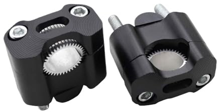 LEZFXDOX Motorbike Handlebar Risers Universal For Kawasaki Motorcycle ATV 22mm 28mm Handlebar Clamp Handlebar Risers Adapter Bar Clamps(Black)