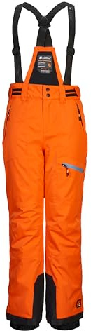 killtec Jungen Skihose/Funktionshose mit abzippbarem Latz, Kantenschutz und Schneefang KSW 195 BYS SKI PNTS, dunkelorange, 164, 43479-000