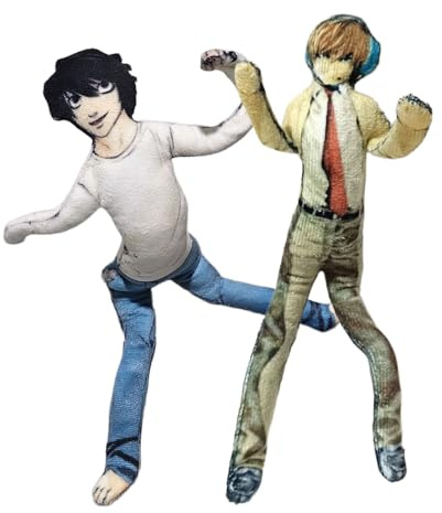 Anjinguang Light Yagami L Figura Peluche Anime Twistable Action Figure Bambola Cuscino del fumetto Posable Anime Figurine Casa Divano Decorazione