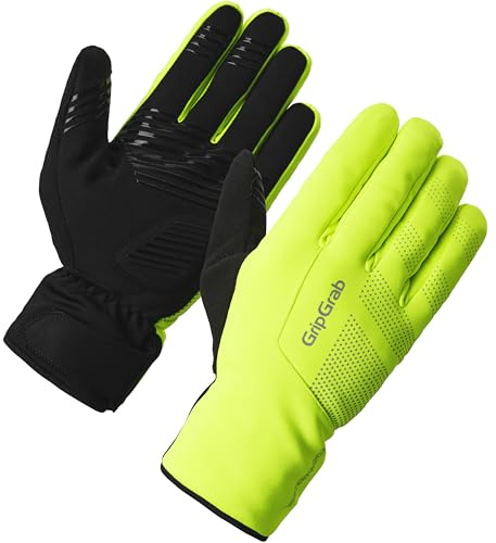 GripGrab Ride Wasserdicht Winter Fahrradhandschuhe Warm Winddicht Thermo | Gefütterte Radhandschuhe mit Fleece Liner, 4 mm DoctorGel Polsterung und praktischem Klettverschluss Bündchen am Handgelenk
