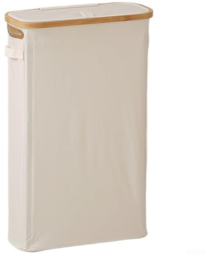 Besttoolifes Panier de rangement pliable avec couvercle distributeur, boîte à mouchoirs de grande capacité pour la maison, le bureau et la crèche (riz)