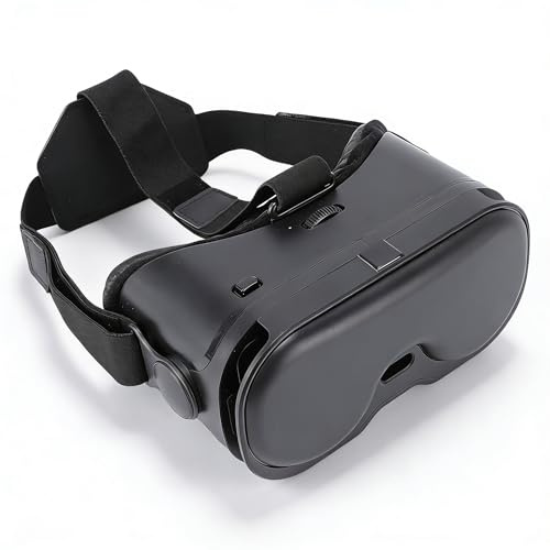 Dpofirs Casque VR pour Téléphone, Casques de réalité Virtuelle avec Champ de Vision HD 120° et Angle de Vision 720°, Lunettes VR 3D pour Téléphones de 5 à 7 Pouces, Légers, pour Débutants