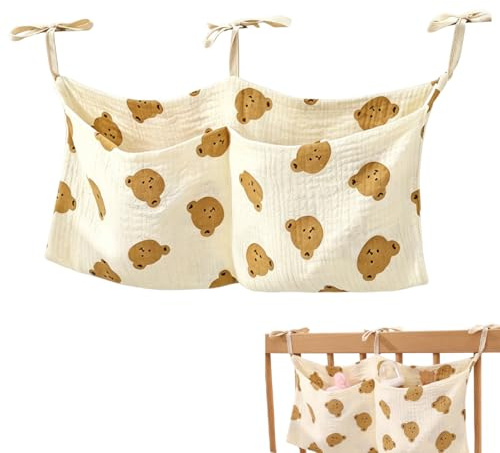 Babybett Organizer Betttasche Hängend mit Taschen Bett Zubehör