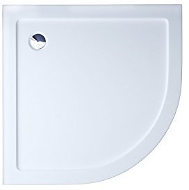 Durovin Bathrooms 800 x 800 x 40mm Shower Tray Various Sizes, Acrylic Glossy White Finish, Quadrant Shape