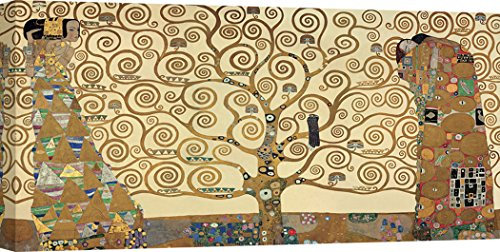 ART PRINT CAFE' – Quadro - Stampa su Tela – Gustav Klimt, L'albero della Vita – 140x70 cm