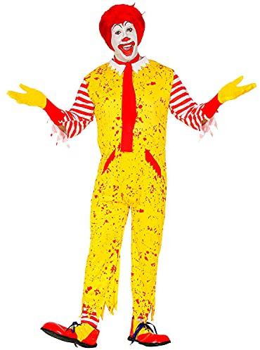 W WIDMANN MILANO Party Fashion – Kostym Mc Killer Clown, Overall, Skräck Clown, Halloween