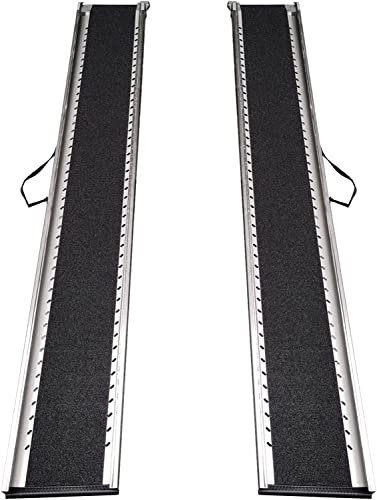BBZY 2/3/4 Ft rutschfeste Rollstuhlrampe mit Rutschfester Oberfläche für Stufen Aluminium-Rollerrampe für Treppen zu Hause