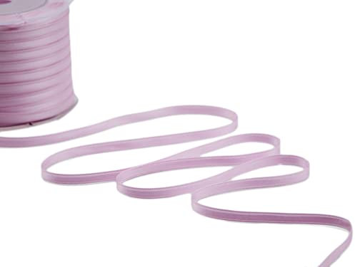 Furlanis - Nastro Doppio Raso, Tessuto Italiano - Lilla/Rosa, 6 mm x 25 m