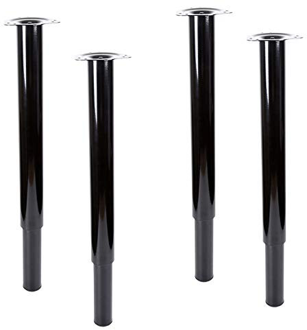 ZXFDM Support de Pied de Table en métal, Pied de Barre de Pied de Support de Meuble, Pieds de Table de châssis de Colonne de Support, Pieds de Support de Table rétractables, réglable en Hauteur, 4