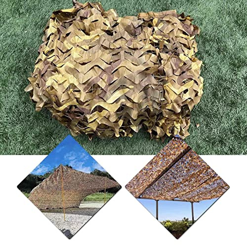 KOOEIN Camouflage net,Lightweight Camo Netting,car Sunshade Covers,Double Layer,Breathable,2m 3m 4m 5m,Patio Sunscreen Nets,Military net,Desert Camouflage Netting,Desert-2x11m(6.6 * 36.1ft)