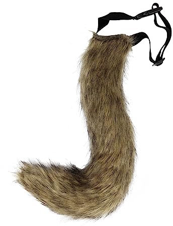 LICHENGTAI fuchsschwanz cosplay Plüsch Kunstpelz Tail Cosplay Groß Lang Tier Fuchs Katze Hund Wolf Schwanz Halloween Anime Großer Schwanz für Halloween Party Kostüm Cosplay verkleiden Tier Tails