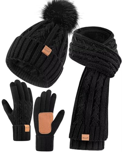 Winuesa Damen Winter-beanie-set Winter-Beanie-Set