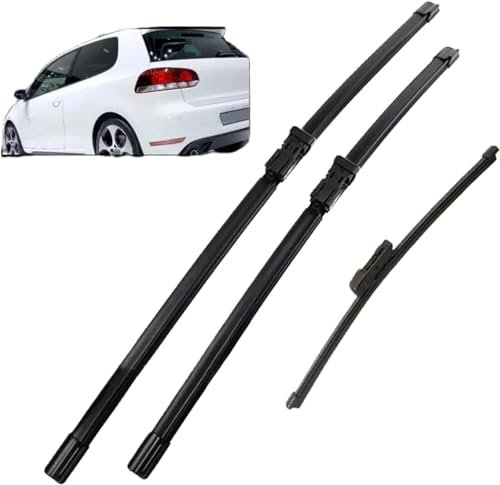 IXBIKE Scheibenwischerblätter für VW Golf 6 Schrägheck 2009–2012 24+19+11, Auto Scheibenwischer Vorne Und Hinten Wischerblätter Ersatzwischblätter Zubehör
