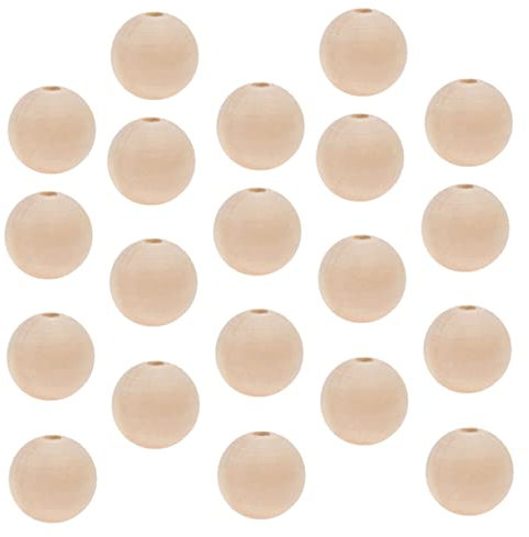SEWOART 50stücke Unbehandelte Runde Holzperlen Robuste Abstandshalter Für Diy Schmuck Bastelarbeiten Und Dekorationen