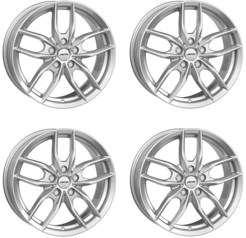 4x AUTEC Felgen Alufelgen BAVARIS 7.5x18 ET51 5x112 Brillantsilber kompatibel mit BMW 2er X1 X2 1 iX1