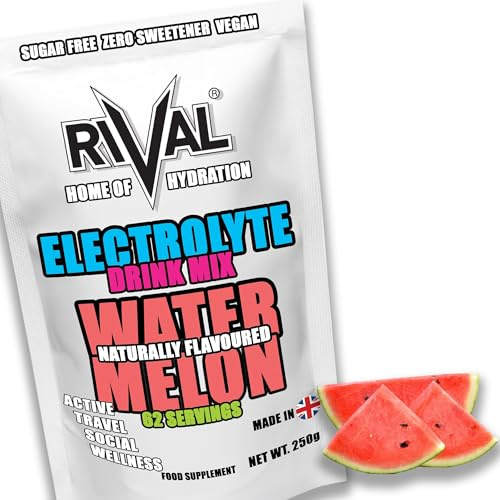 Rival Electrolyte Powder 250g – Rapid Hydration | Sugar Free | 62 Servings | Watermelon