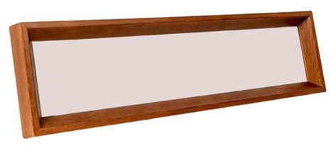 Folpus Marco de Pintura de Madera, Marco de caligrafía, Marco de Fotos Rectangular multifunción, Marco panorámico para decoración de Sala de Estar y, Color Nogal, 10.5 Cm X 32 Cm